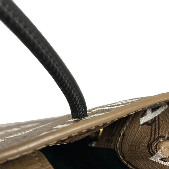 Auth BALENCIAGA Shopping Phone Holder Enlarge/BB Monogram 693805 Brown White - Picture 10 of 16